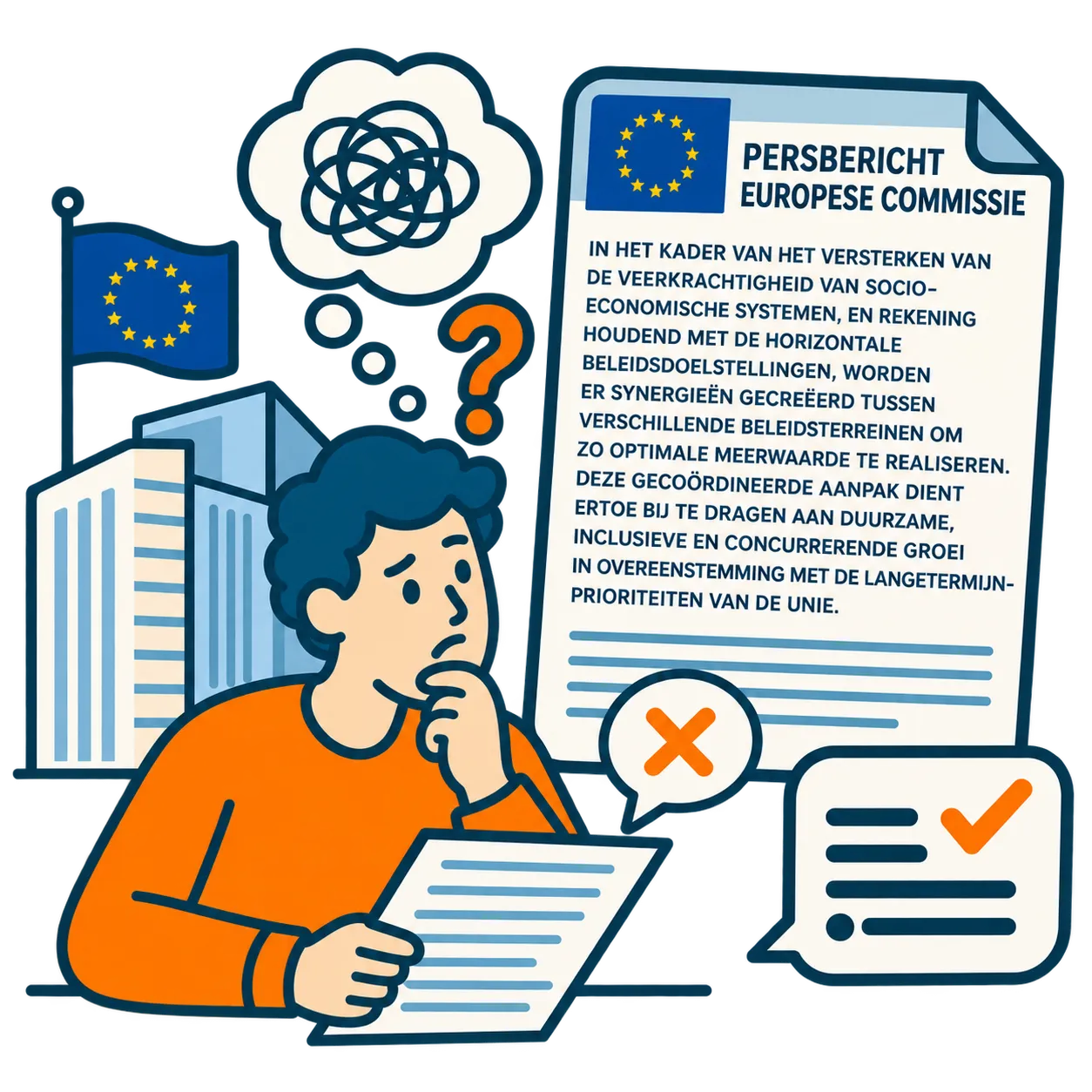 Persberichten EU zijn onleesbaar