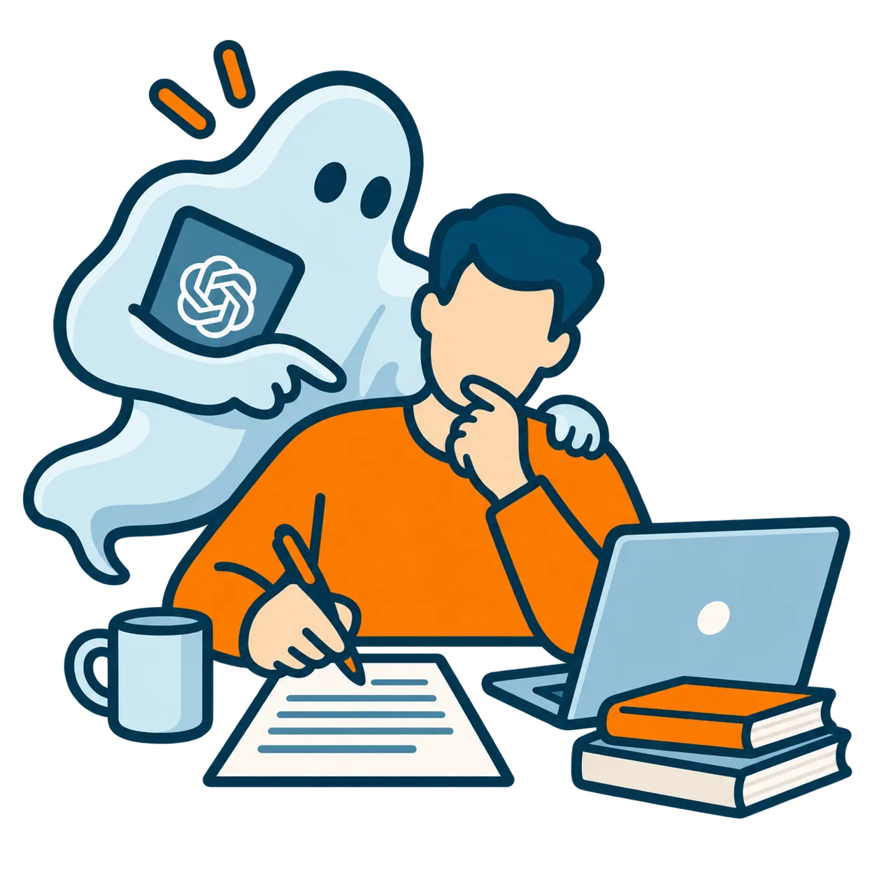Schrijven met een spook over mijn schouder